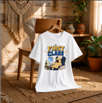 First Class Grumpy Pug Airplane Champagne Luxury Travel Humor