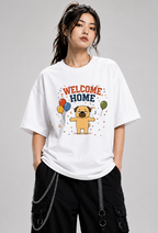 Welcome Home Grumpy Pug Hug Balloons Funny Dog Humor