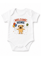 Welcome Home Grumpy Pug Hug Balloons Funny Dog Humor
