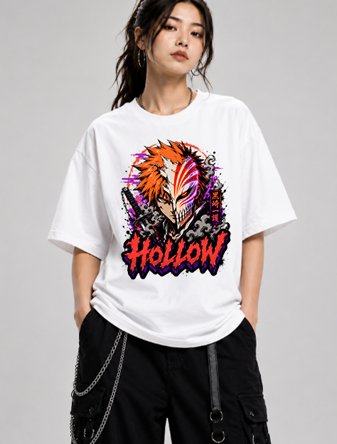 Hollow Mask Soul Reaper Ichigo Katana Dark Anime Streetwear