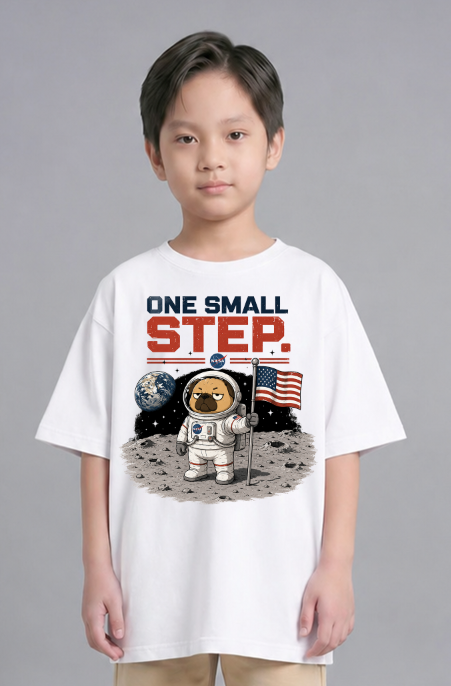 One Small Step Grumpy Pug Astronaut Moon Landing Space Dog Humor
