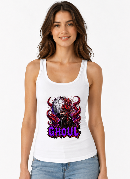 Ghoul Red Spider Lily Masked Eyepatch Horror Anime Streetwear