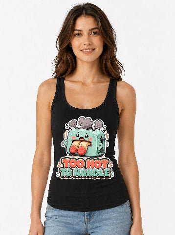 Too Hot To Handle - Cute Overheated Toaster Summer Heatwave Graphic T-Shirt