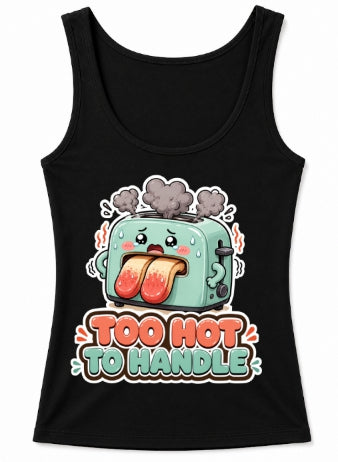 Too Hot To Handle - Cute Overheated Toaster Summer Heatwave Graphic T-Shirt