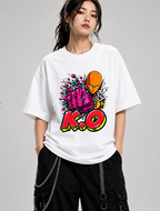 One Punch KO Hero Glitch Pixel Fist Halftone Anime Streetwear