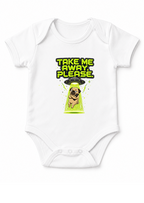 Take Me Away Please UFO Alien Pug Dog Abduction Funny Introvert Humor