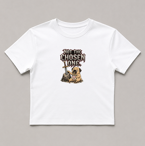 Not The Chosen One Funny Pug Sword in the Stone Instant Noodles Gamer Humor