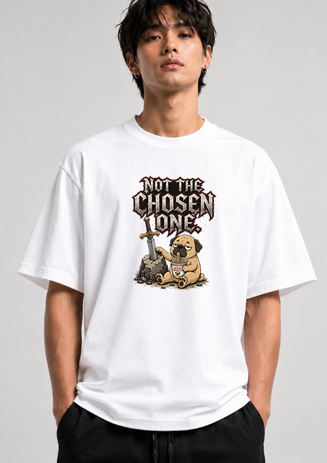 Not The Chosen One Funny Pug Sword in the Stone Instant Noodles Gamer Humor