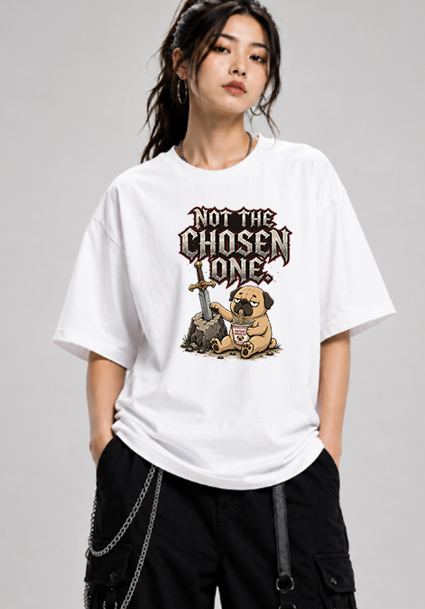 Not The Chosen One Funny Pug Sword in the Stone Instant Noodles Gamer Humor