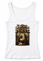 Lisa Had A Point Funny Pug Mona Lisa Art Parody Vintage Renaissance Aesthetic