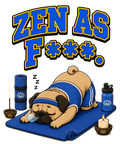 Zen As F Funny Yoga Pug Sleeping Meditation Sarcastic Dog Humor