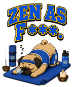 Zen As F Funny Yoga Pug Sleeping Meditation Sarcastic Dog Humor