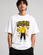 Belieber Streetwear Pop Star Yellow Hoodie Graffiti Art