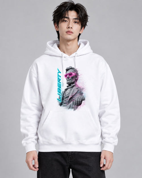 Abraham Lincoln Neon Cyberpunk Legen - White