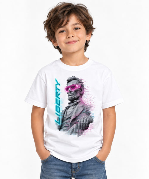 Abraham Lincoln Neon Cyberpunk Legen - White