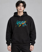 Abstract Geometric Splatter - Black