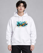 Abstract Geometric Splatter - White