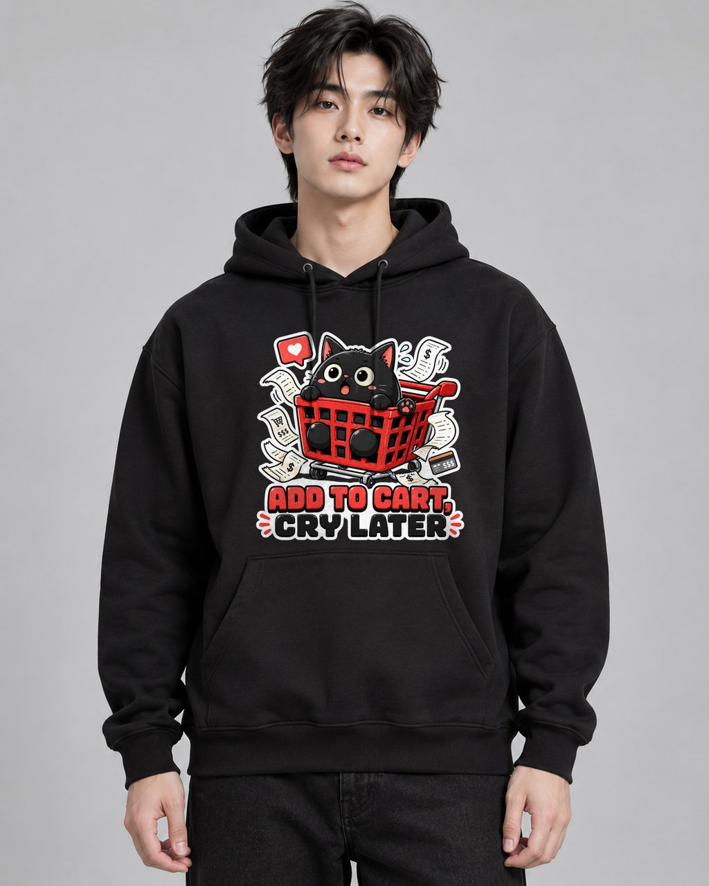 Add To Cart Cry Later - Funny Black - Black