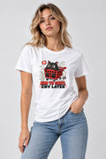 Add To Cart Cry Later - Funny Black Cat Shopping Spree Graphic T-Shirt - White
