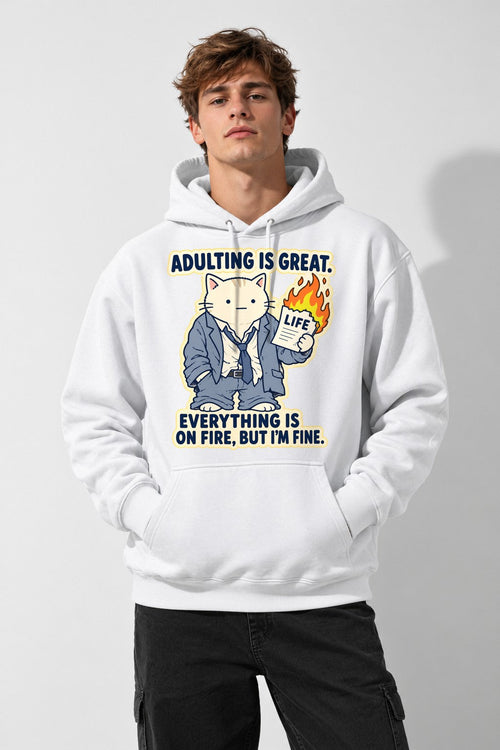 Adulting Is Fine - White