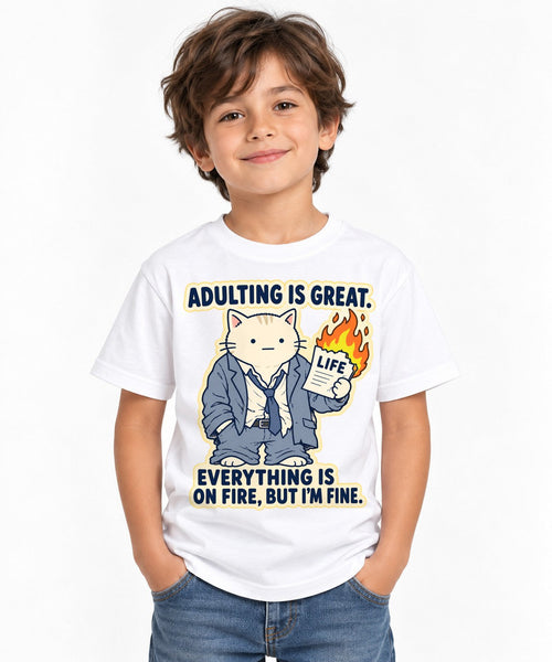 Adulting Is Fine - White