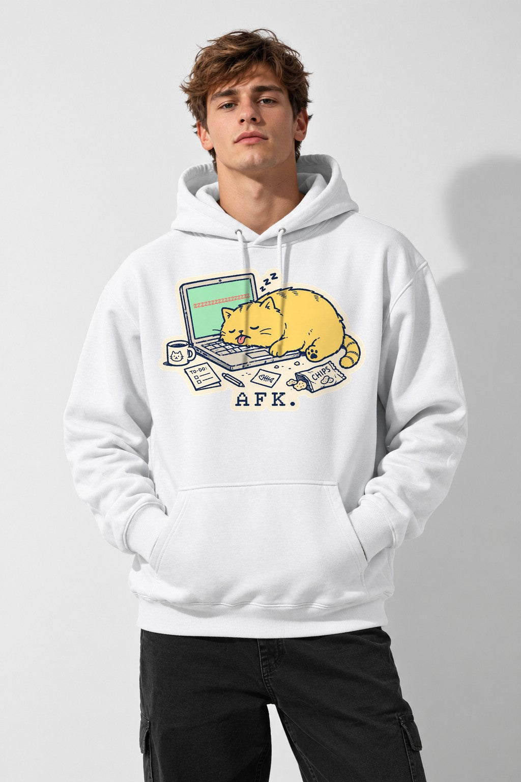 AFK Cat Nap - White