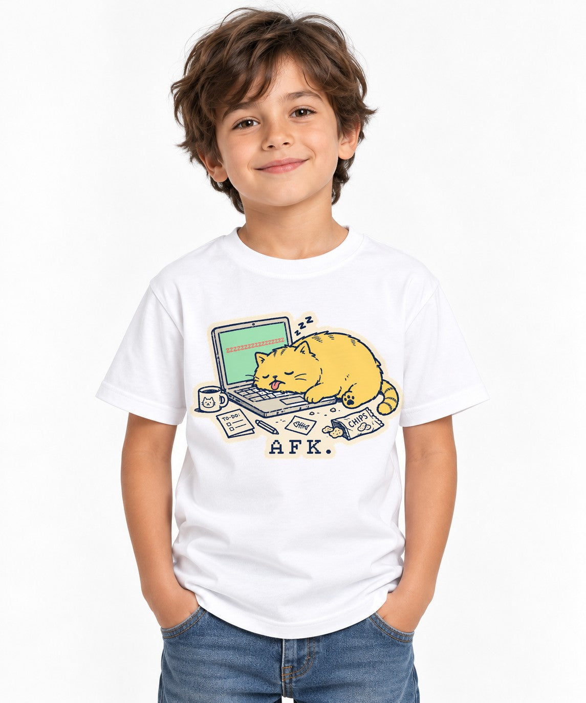 AFK Cat Nap - White