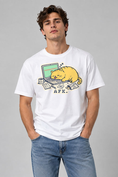 AFK Cat Nap - White
