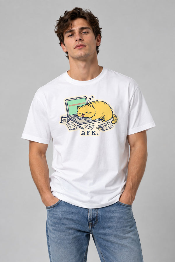AFK Cat Nap - White