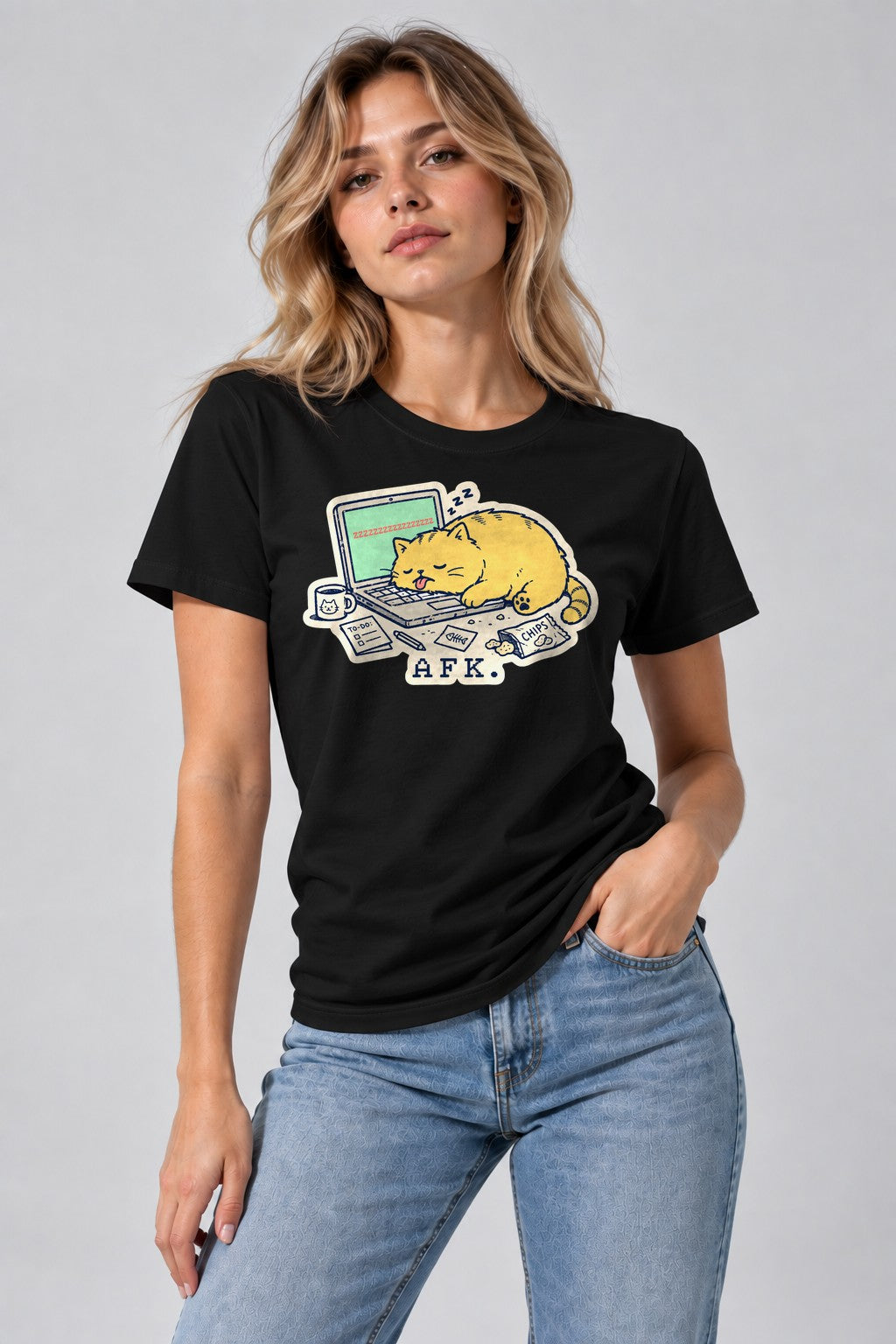AFK Cat Nap - Black