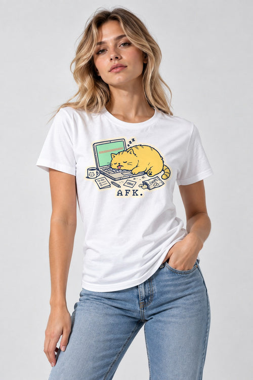 AFK Cat Nap - White