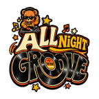 All Night Groove DJ Bear Graphic Tee - Retro Music Vibes