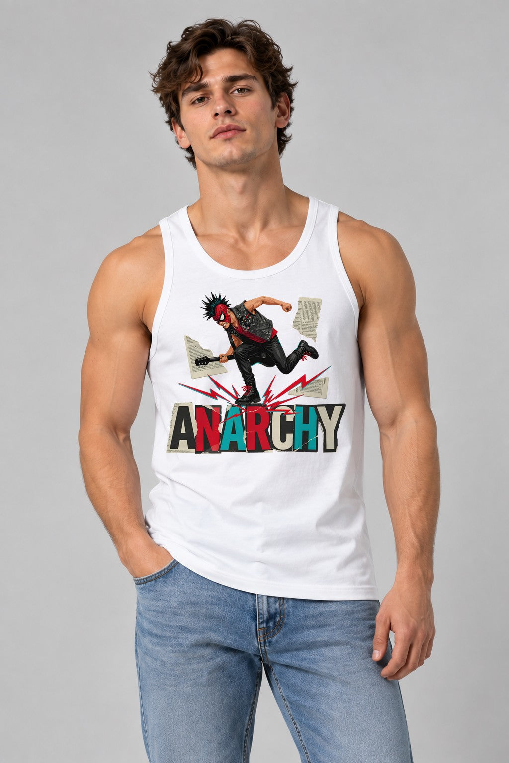 Anarchy Punk Rocker - White
