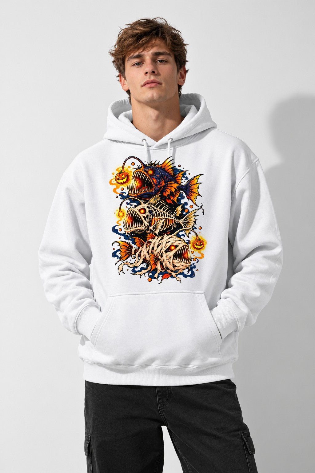 Anglerfish Halloween - White