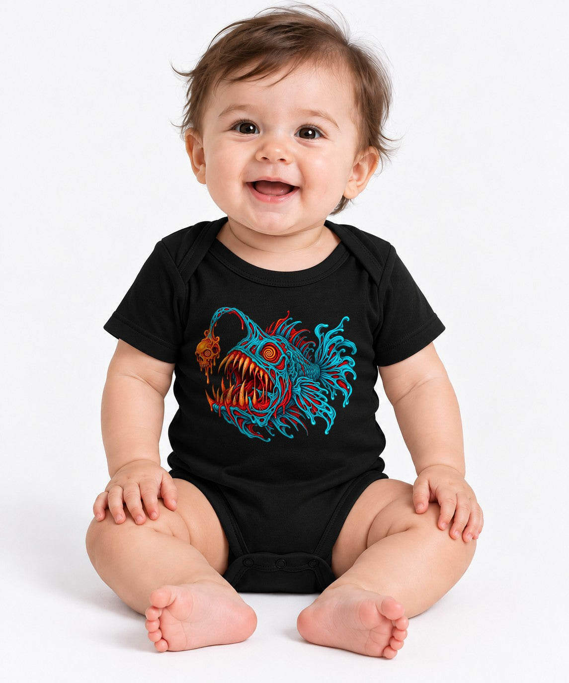 Anglerfish Skull Horror - Black