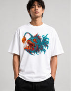 Anglerfish Skull Horror - White