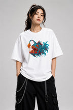 Anglerfish Skull Horror - White