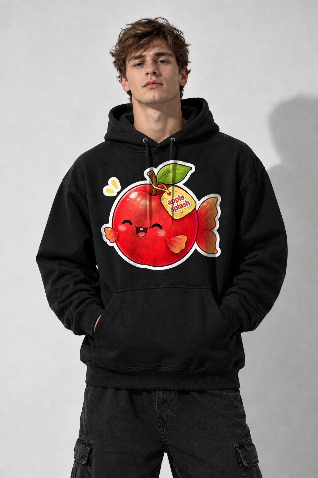 Apple Splash Fish - Black