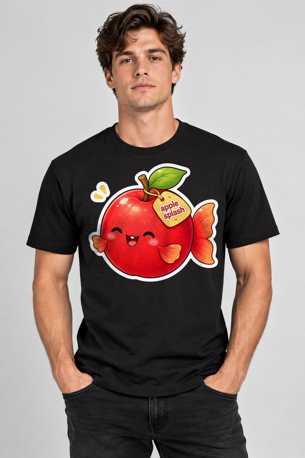 Apple Splash Fish - Black