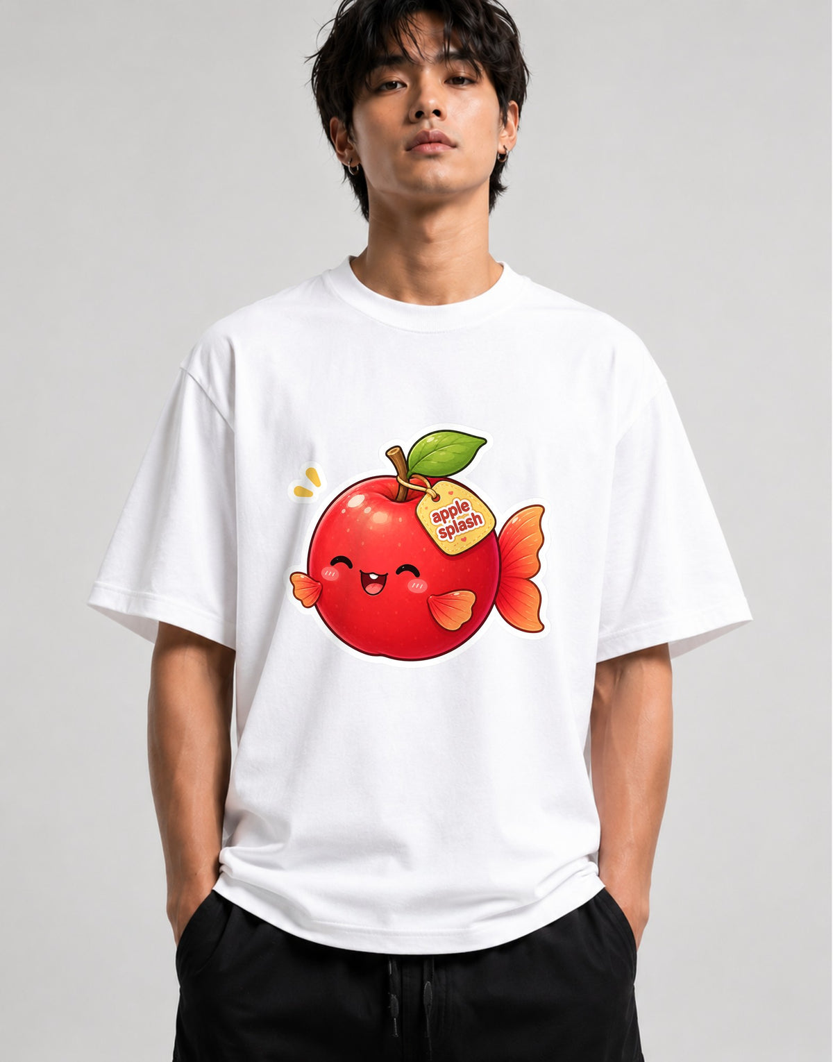 Apple Splash Fish - White