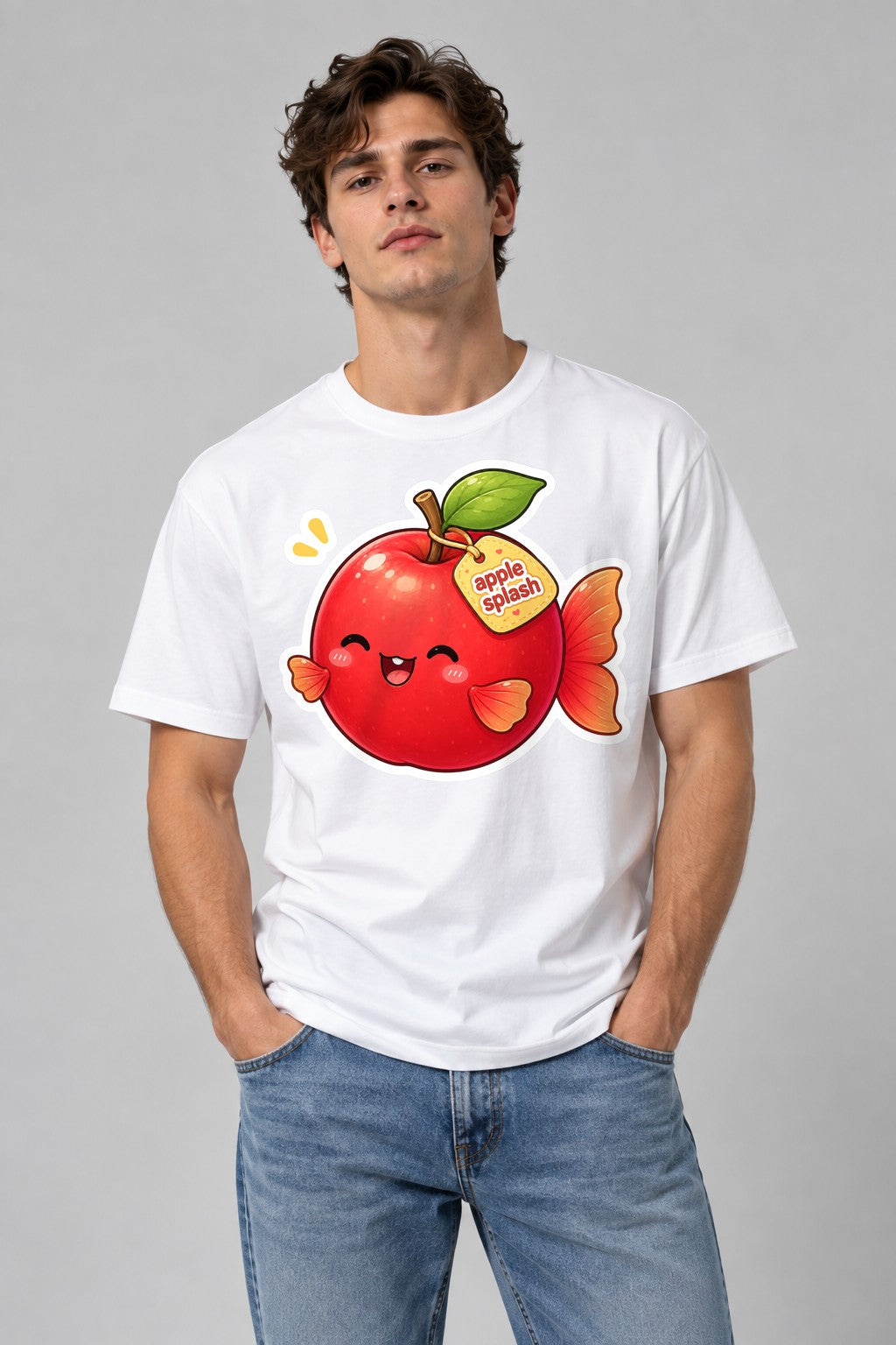 Apple Splash Fish - White