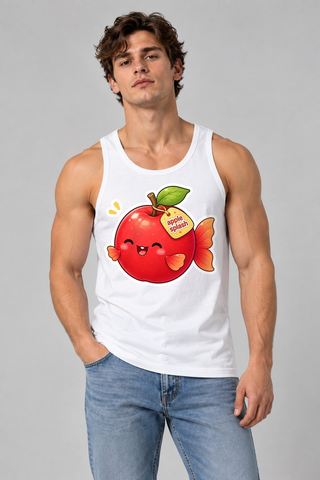 Apple Splash Fish - White