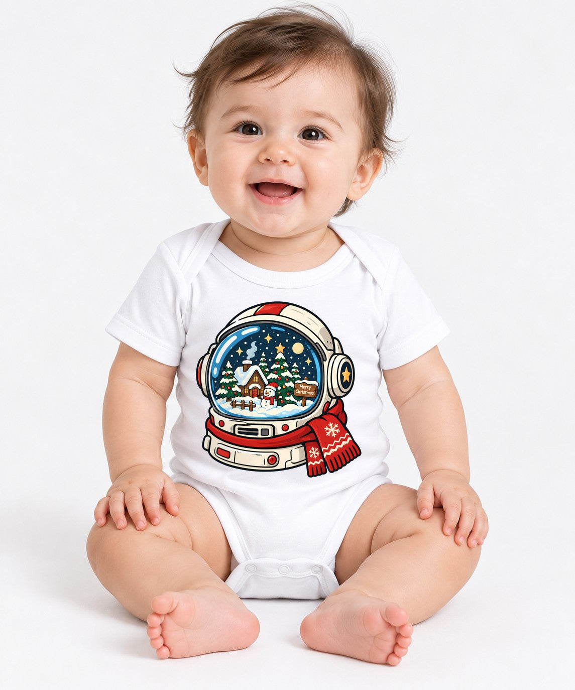 Astronaut Snow Globe - White