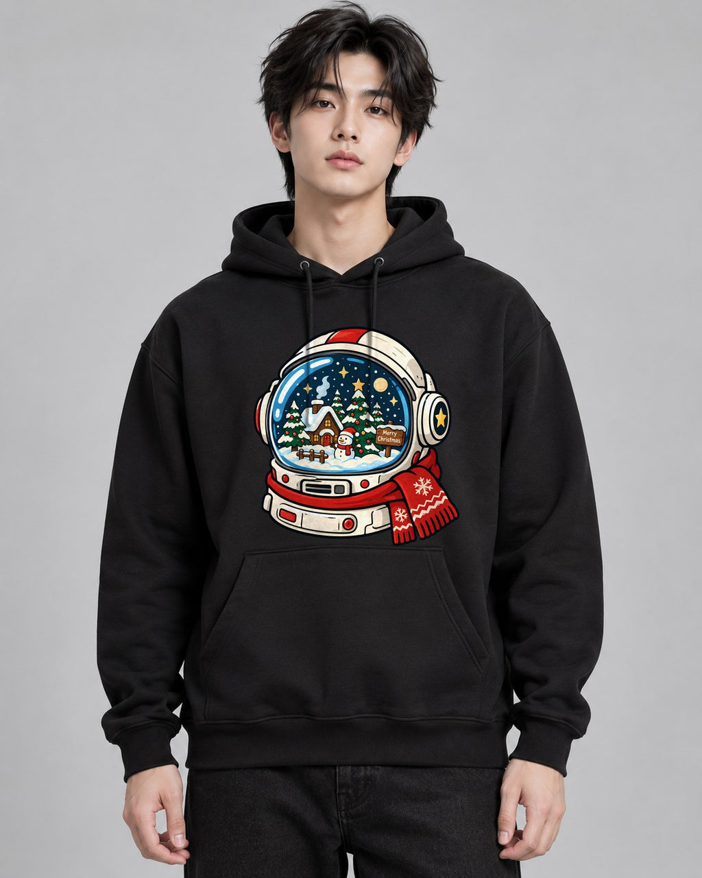 Astronaut Snow Globe - Black