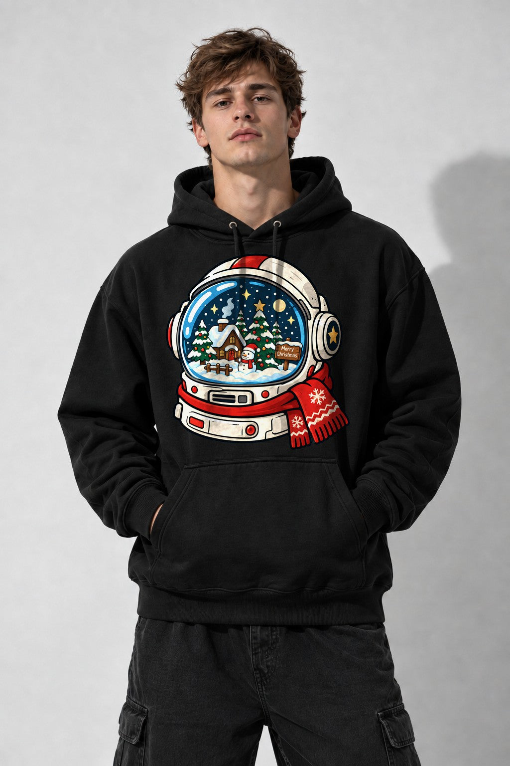 Astronaut Snow Globe - Black