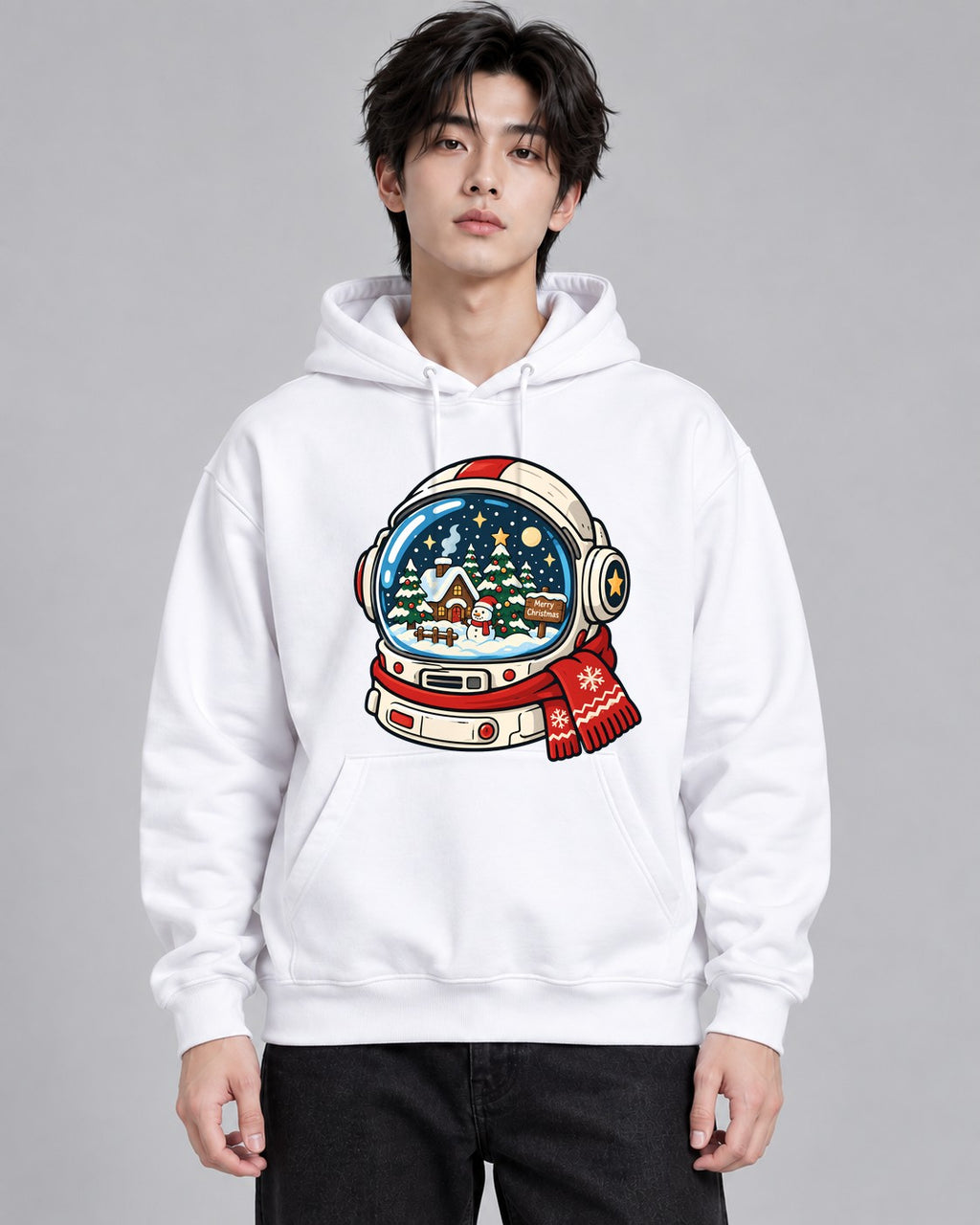 Astronaut Snow Globe - White