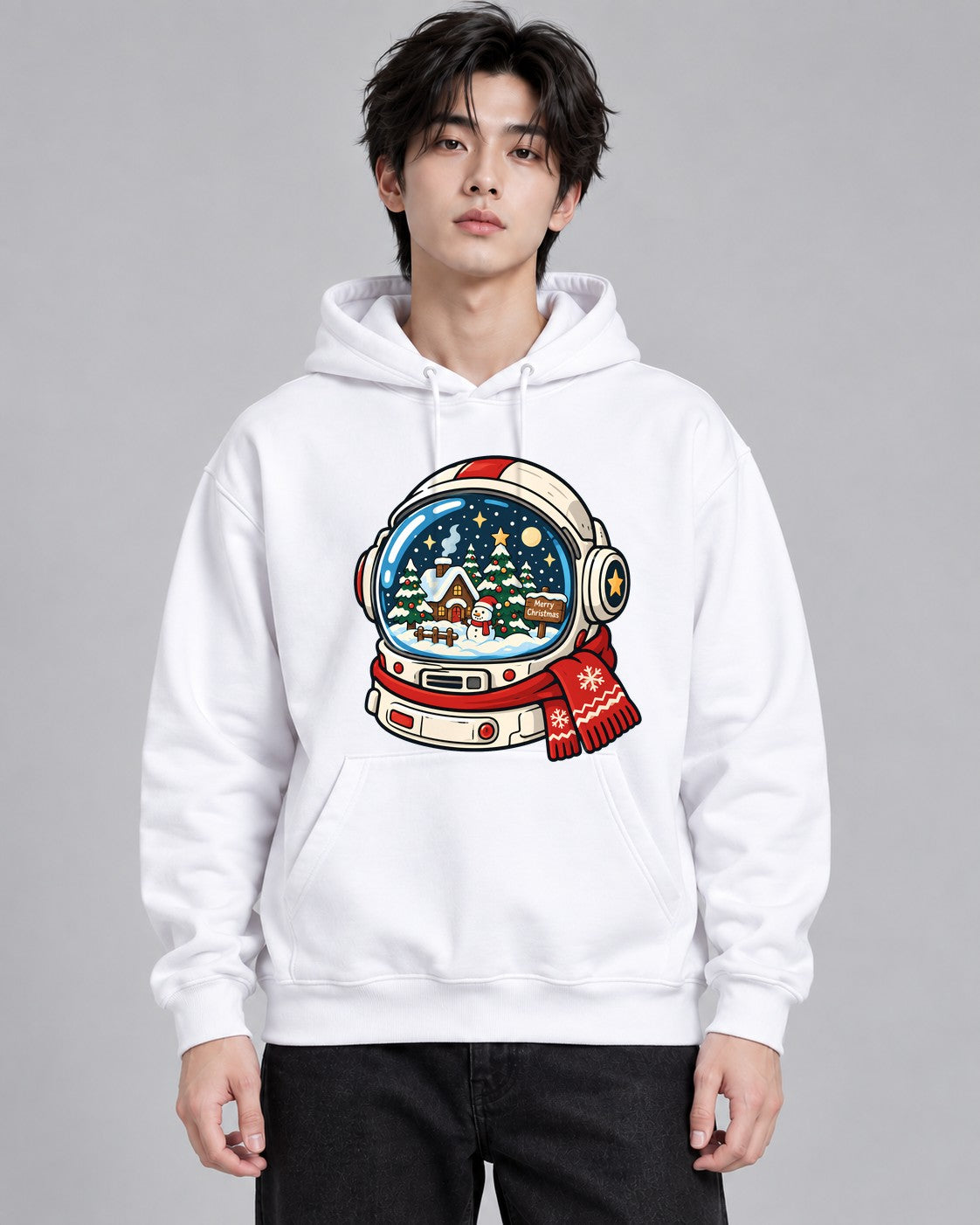 Astronaut Snow Globe - White