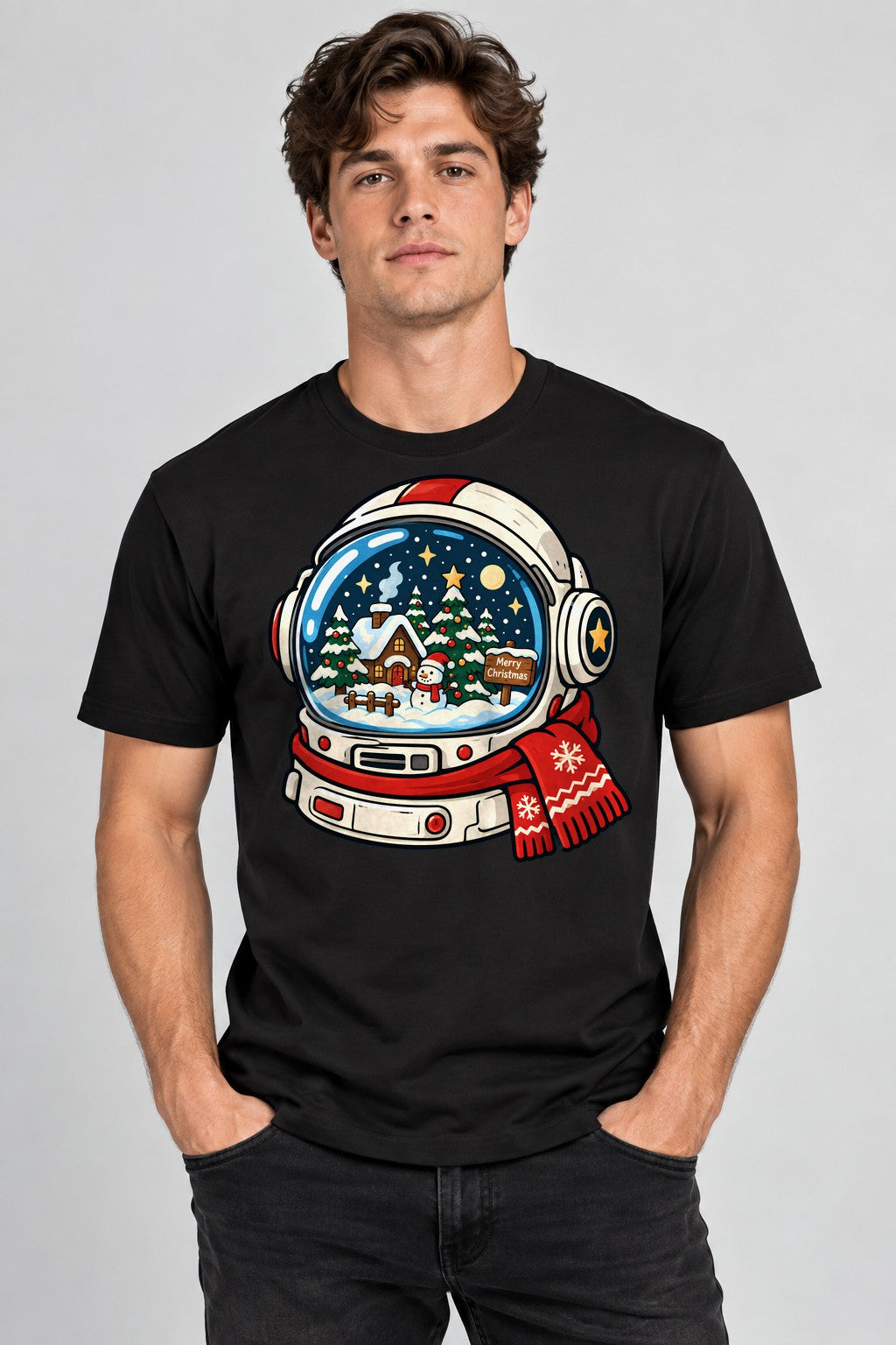 Astronaut Snow Globe - Black