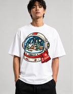 Astronaut Snow Globe - White