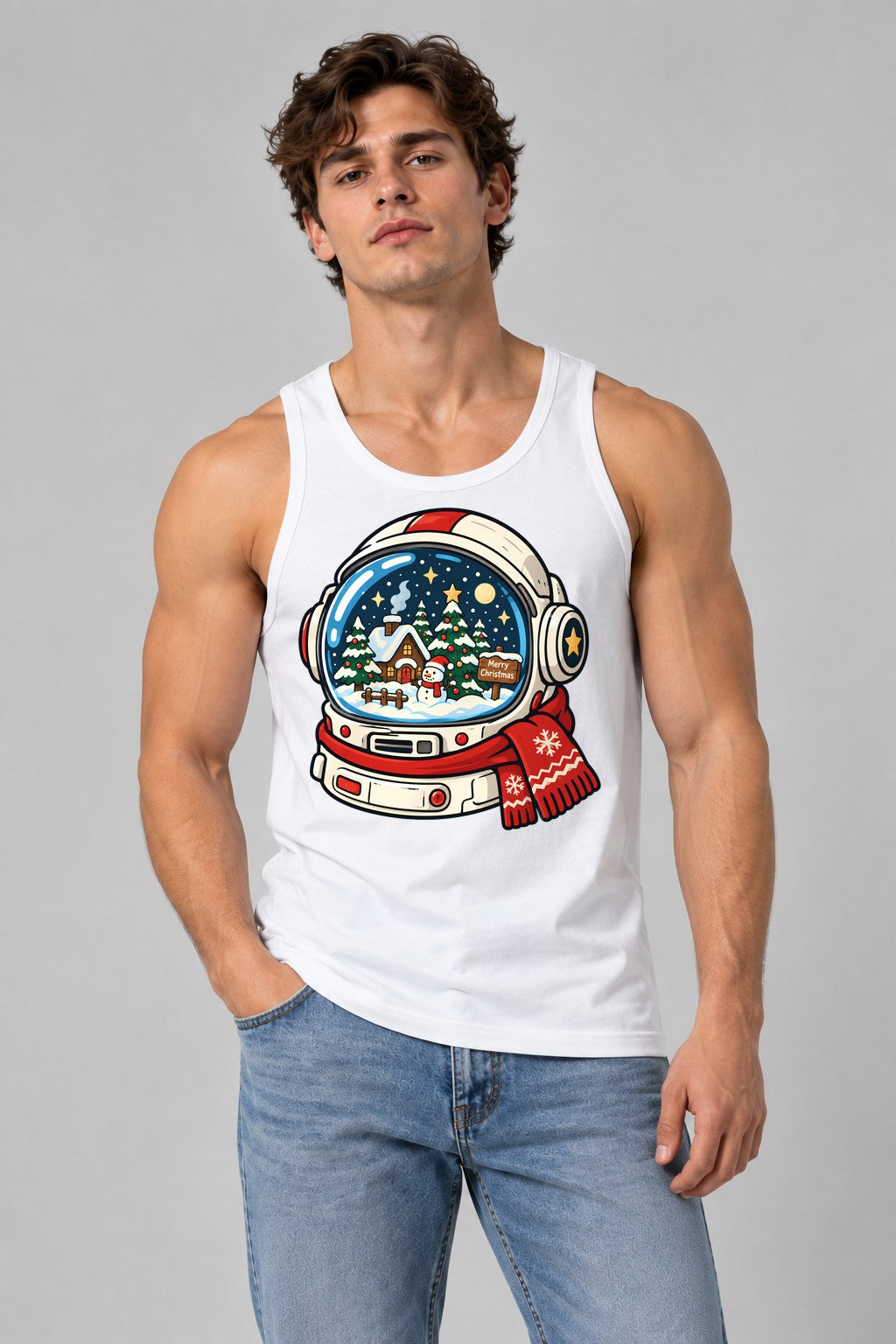 Astronaut Snow Globe - White
